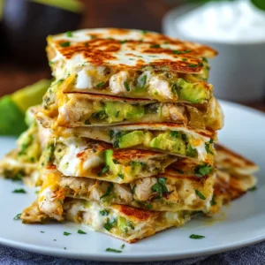 Delicious Chicken and Avocado Quesadillas in 15 Minutes