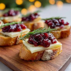 Irresistible Cranberry Chutney and Brie Crostini Delight