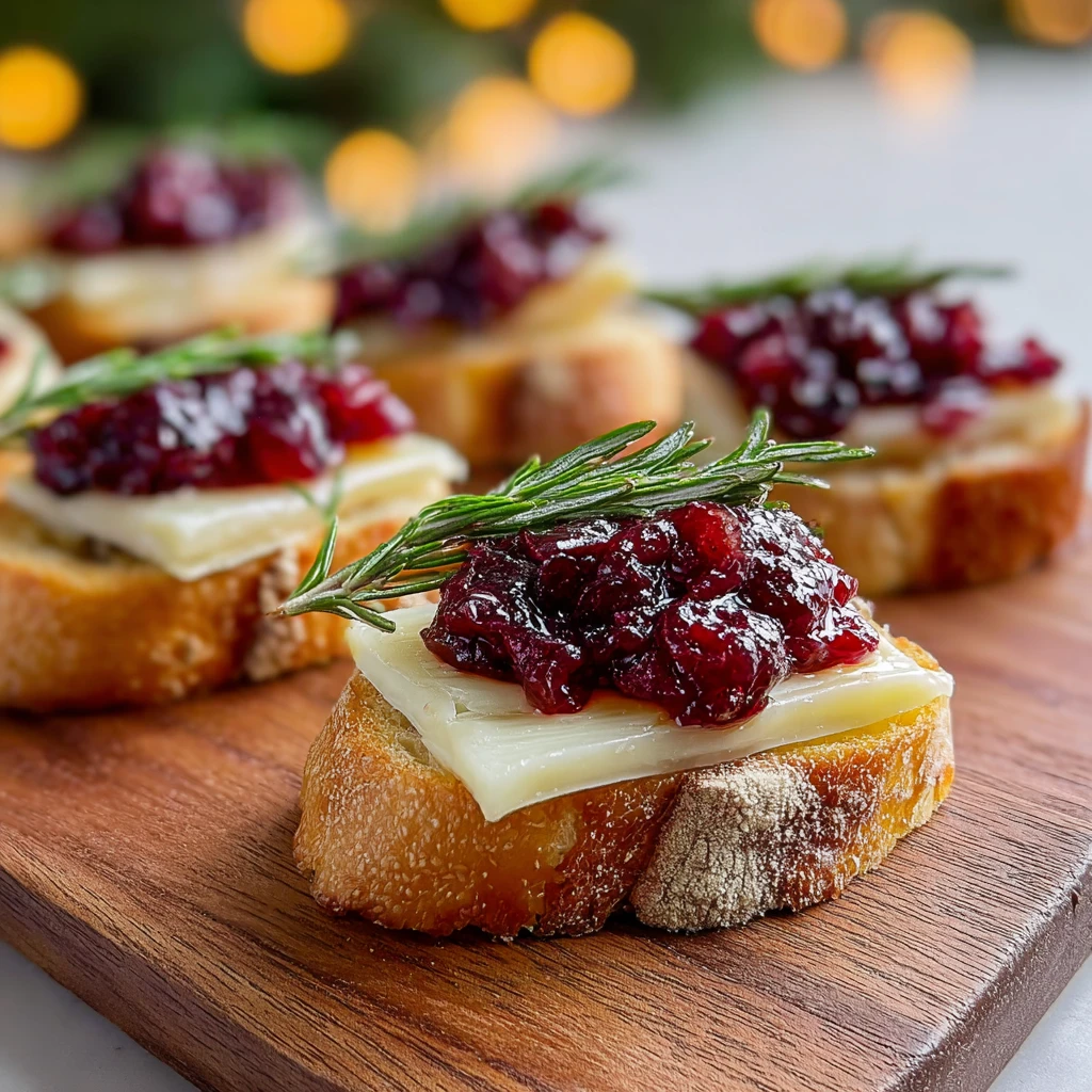 Irresistible Cranberry Chutney Brie Crostini Delight