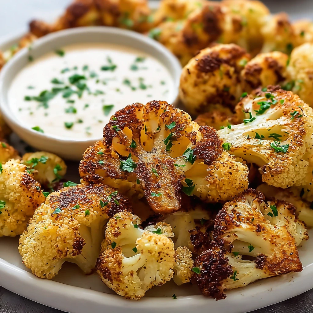 Irresistible Roasted Cauliflower Bites Spicy Aioli