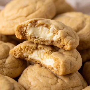 New York Cheesecake Stuffed Cookies (Soft, Thick & Filled with Creamy Cheesecake!)