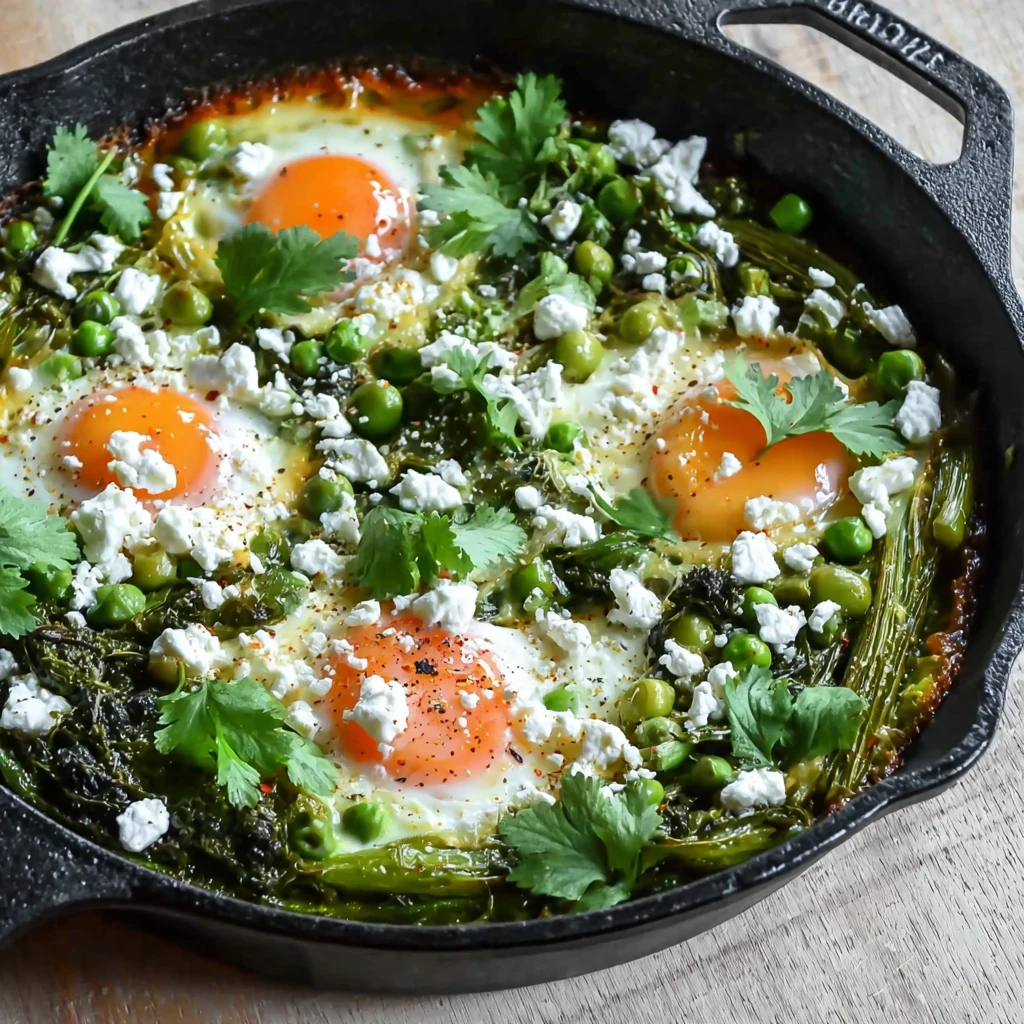 Stove Top Green Shakshuka Feta Flavorful Twist