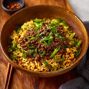 20-Minute Ramen Noodles with Ground Beef