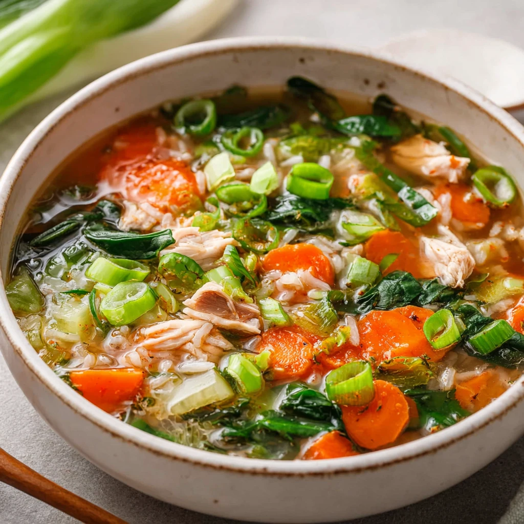 Asian Chicken Rice Soup