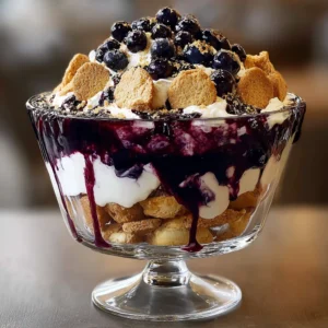 Blueberry Cheesecake Trifle Delight – Easy No-Bake Dessert