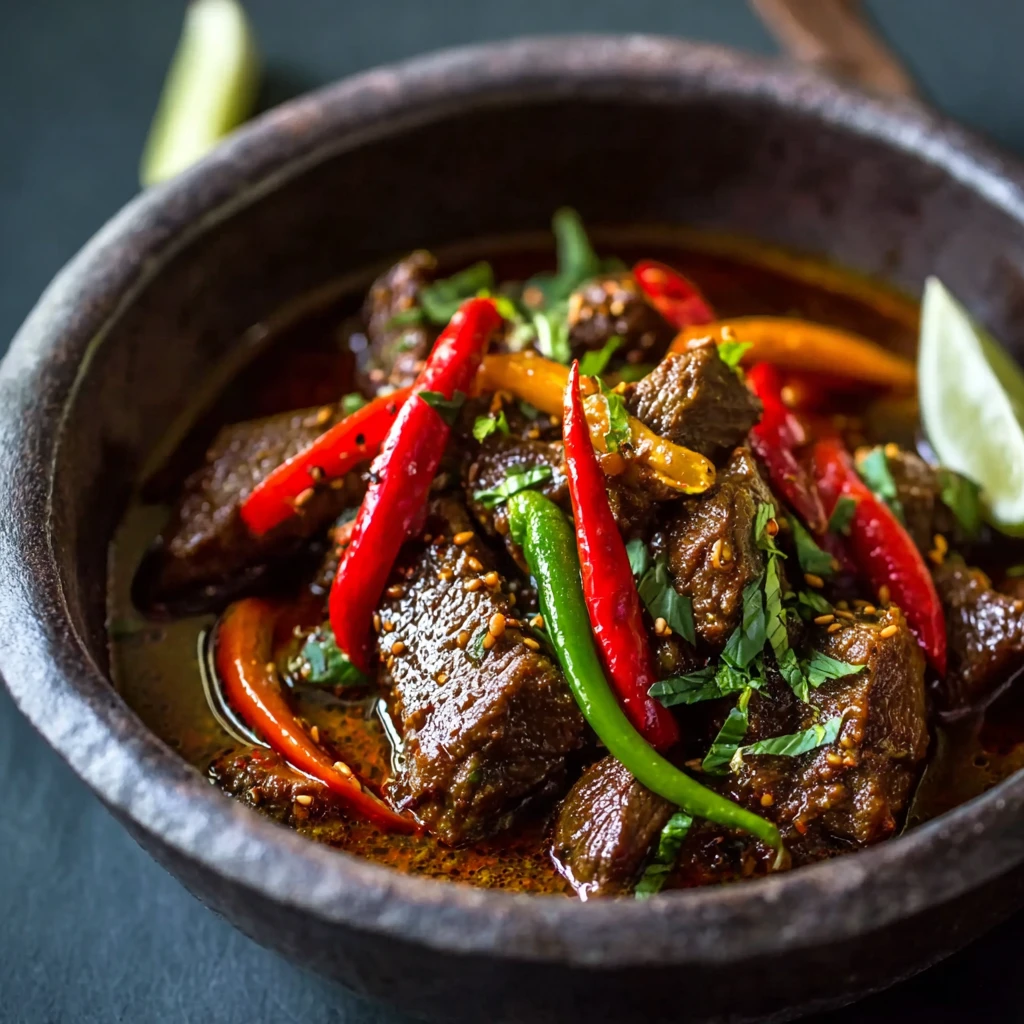 Burmese Chili Lamb Cumin Mustard Seeds Delight