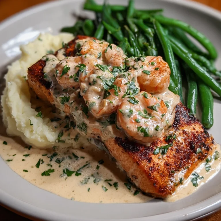 Cajun Shrimp Salmon Garlic Cream Sauce Dinner