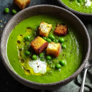 Chestnut Spinach Pea Soup