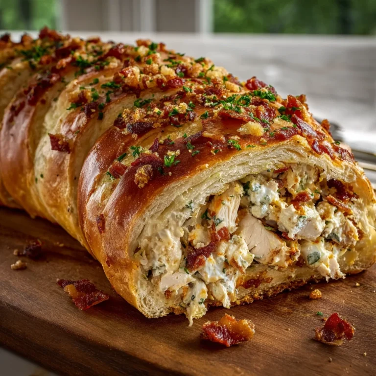 Chicken Beef Bacon Ranch Stromboli