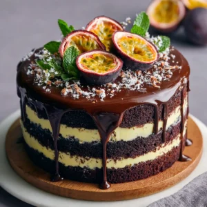 Chocolate Passionfruit Layer Cake