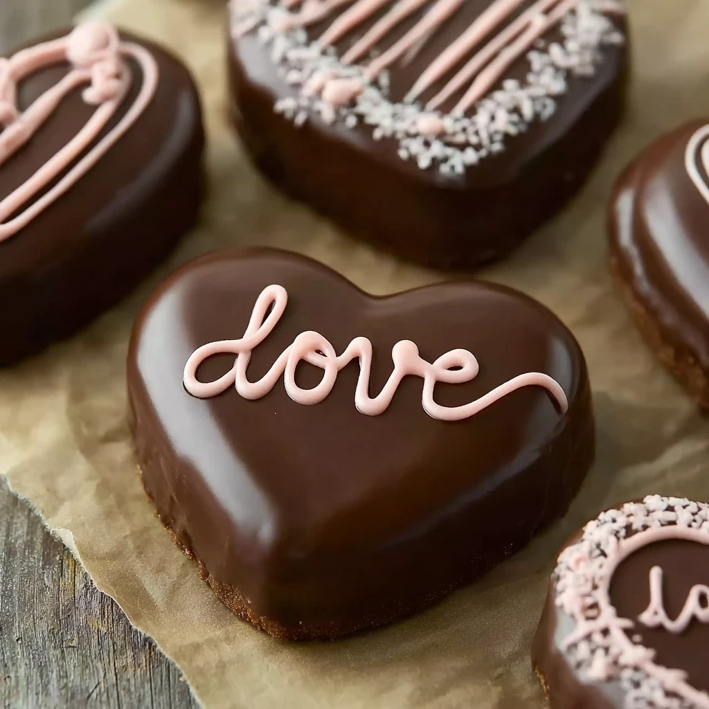 Chocolate Peanut Butter Valentines Heart