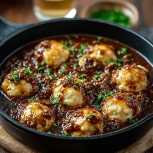 Comforting Ground Beef and Dumplings for Two – Cozy, Hearty, and Easy