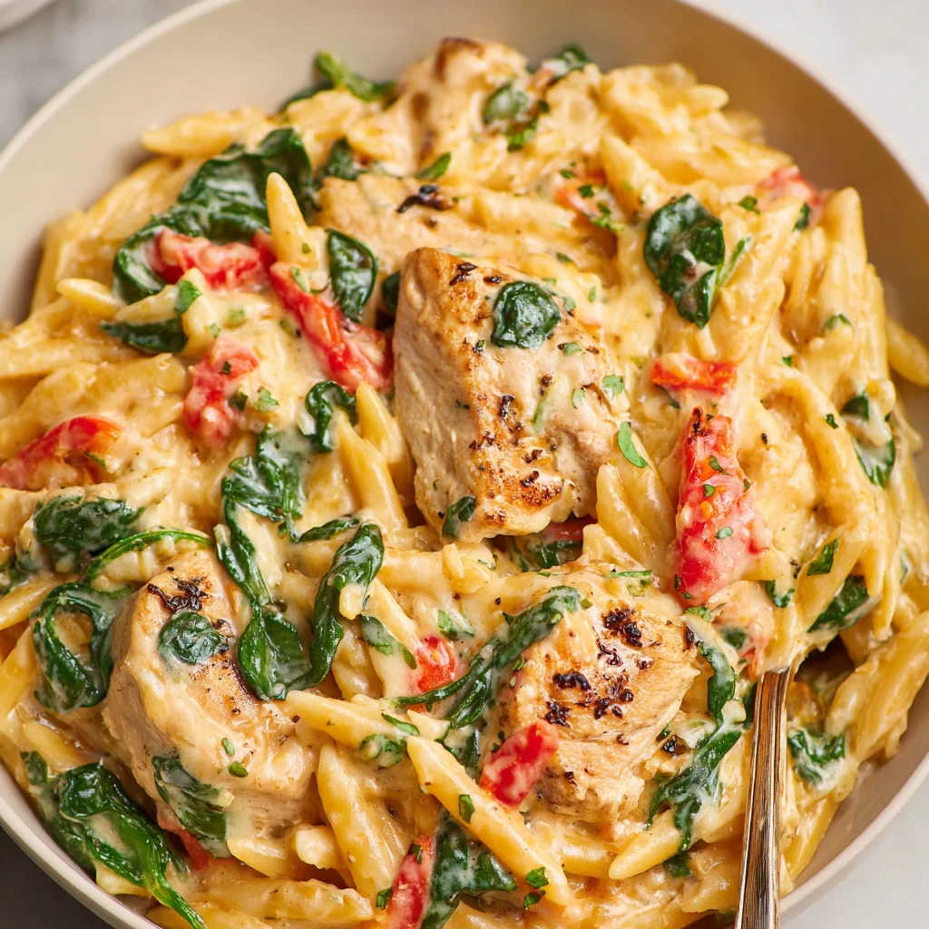 Creamy Baked Chicken Orzo