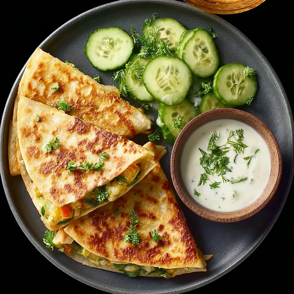 Crispy Samosadillas Cucumber Salad Minutes
