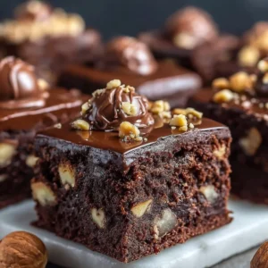 Ferrero Rocher Fudge Brownies – Ultra Rich & Decadent Dessert