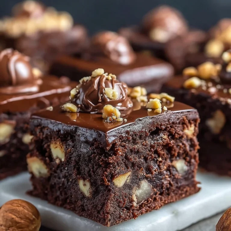 Ferrero Rocher Fudge Brownies Ultra Rich Decadent Dessert