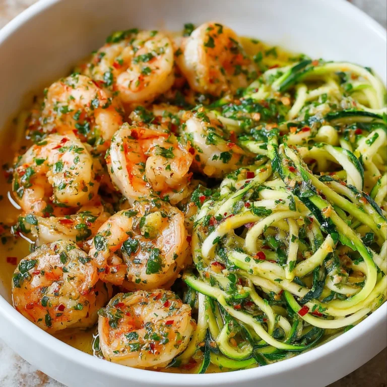 Garlic Shrimp Zucchini Noodles Dinner Recipe