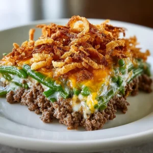 Hamburger green bean casserole