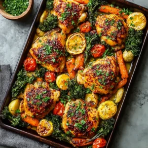 Honey Harissa Chicken Sheet Pan