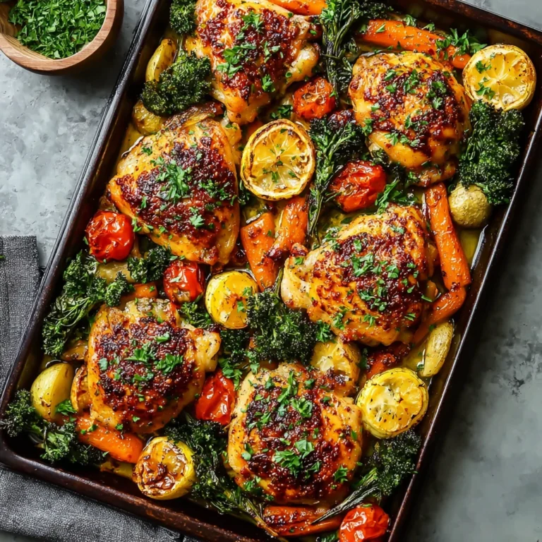 Honey Harissa Chicken Sheet Pan