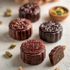 Irresistible Dubai Chocolate Mooncakes with Pistachio Bliss