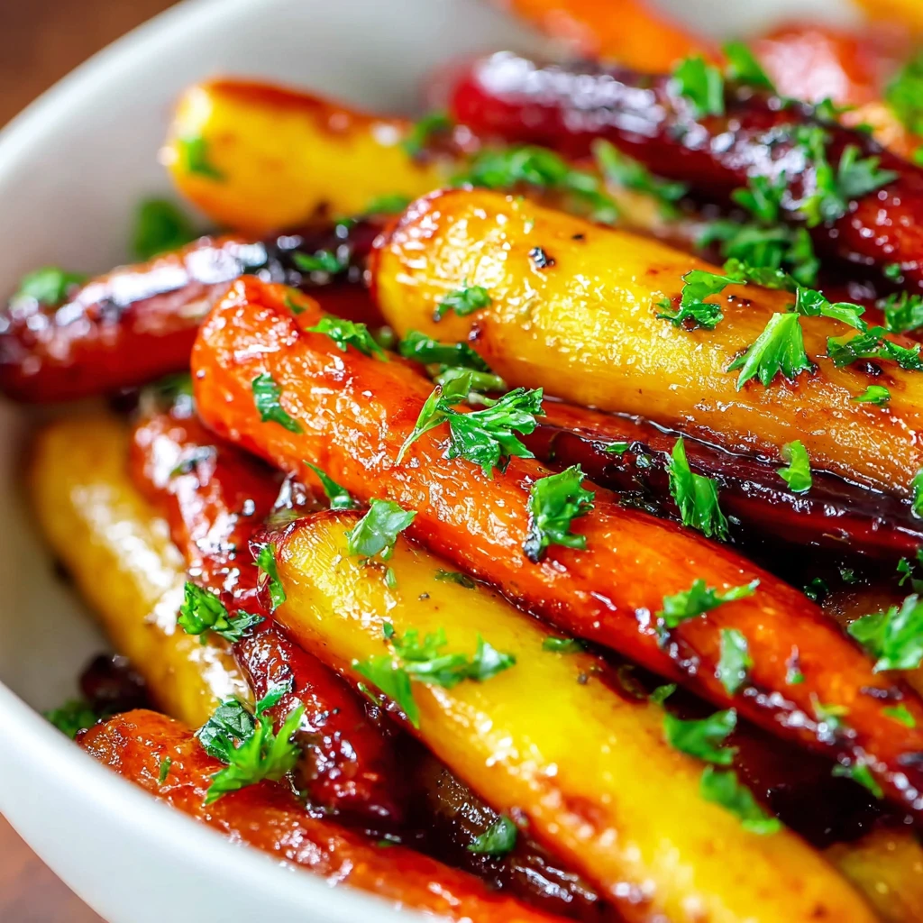 Irresistible Honey Balsamic Glazed Rainbow Carrots Recipe