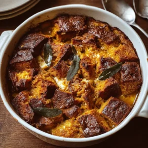 Irresistible Pumpkin Sage Bread Pudding Recipe Delight