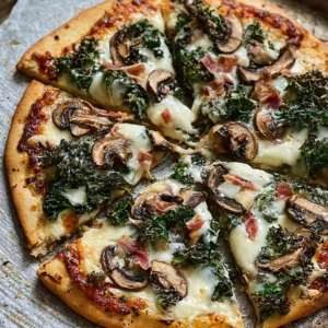 Irresistible Vegan Kale and Mushroom Pizza Recipe