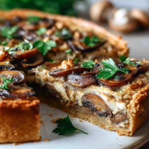 Irresistible Vegan Mushroom and Walnut Savory Cake Recipe