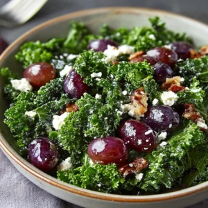 Irresistible Warm Kale Salad with Roasted Grapes Recipe