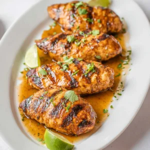 Lime Chicken with Garlic-Lime-Brown-Sugar Pan Sauce