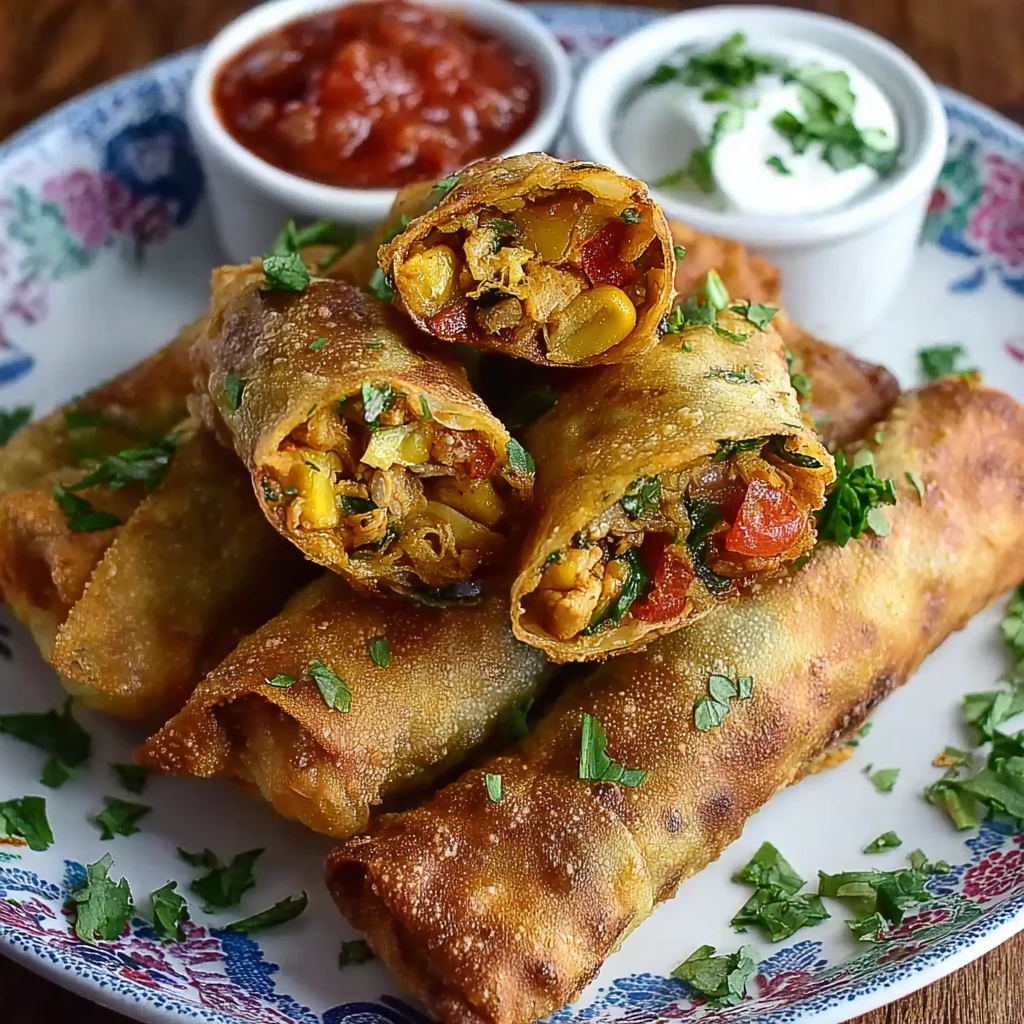 Mexican Chicken Egg Rolls