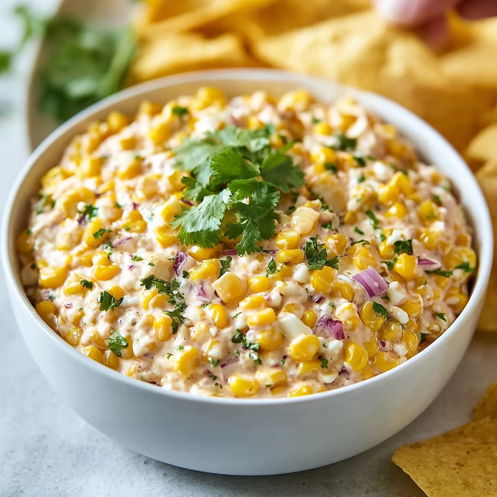 Mexican Street Corn Dip Corn Dip Recipes Delicious Dips Recipes Corn Dip Dip Recipes Easy Football Food Easy Appetizer Rec...