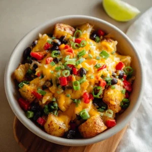 Microwave Loaded Potato Bowl