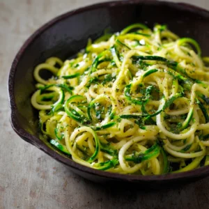 Olive Oil Garlic Zucchini Noodles
