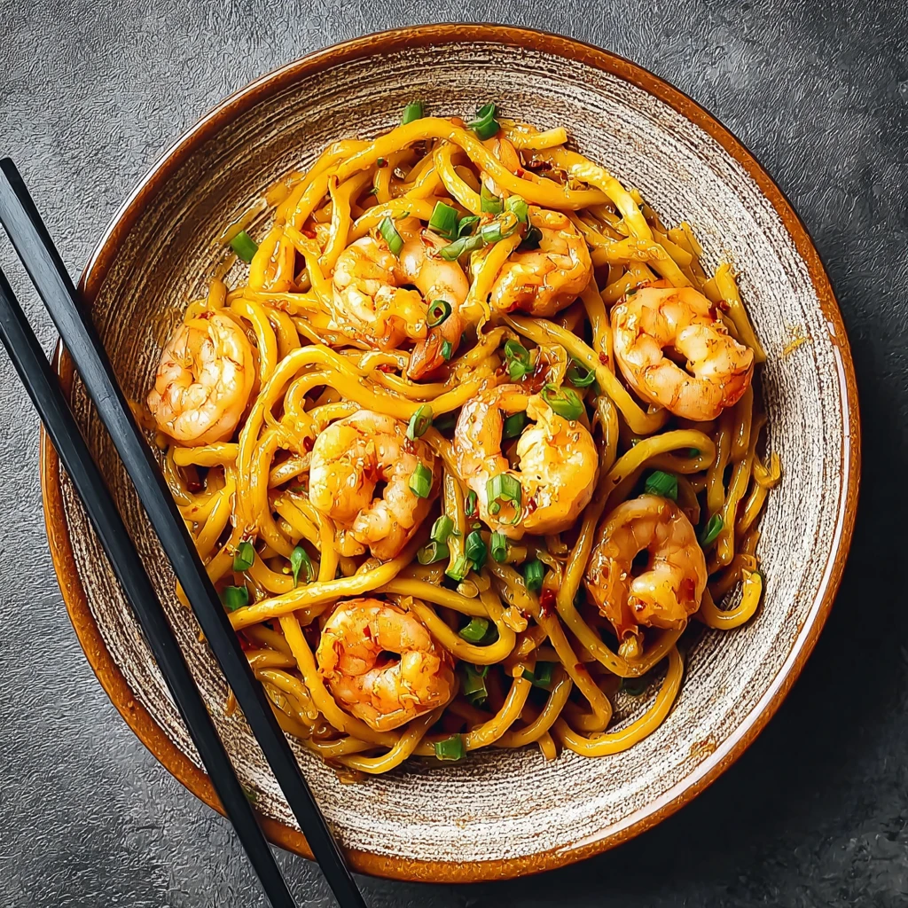15minute Garlic Prawn Udon Busy Nights