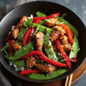 Quick Sesame Chicken Stir Fry with Ginger & Chinese Five Spice