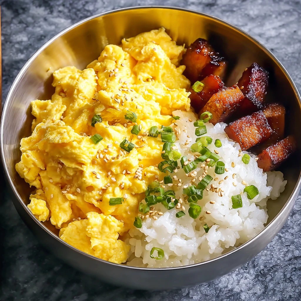Spam Eggs Rice Recipe