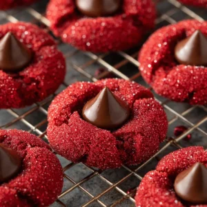 Red Velvet Blossom Cookies