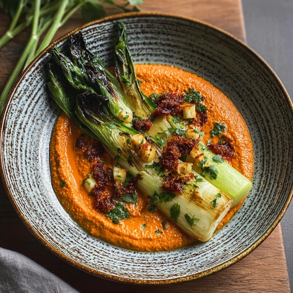 Romesco Leeks