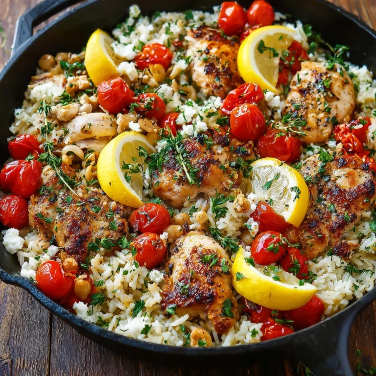 Savory Greek Chicken Lemon Rice Just Minutes