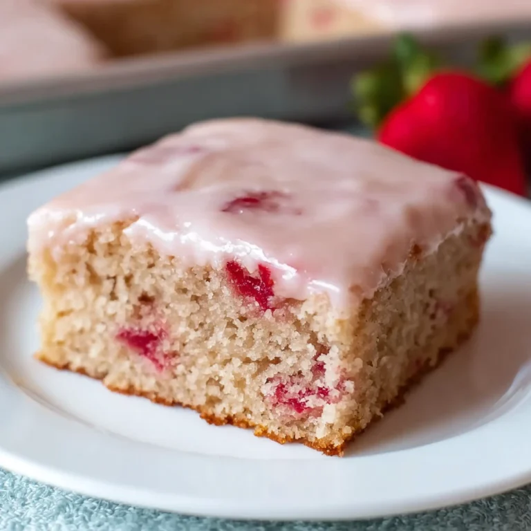 Strawberry Frosted Sheet Cake