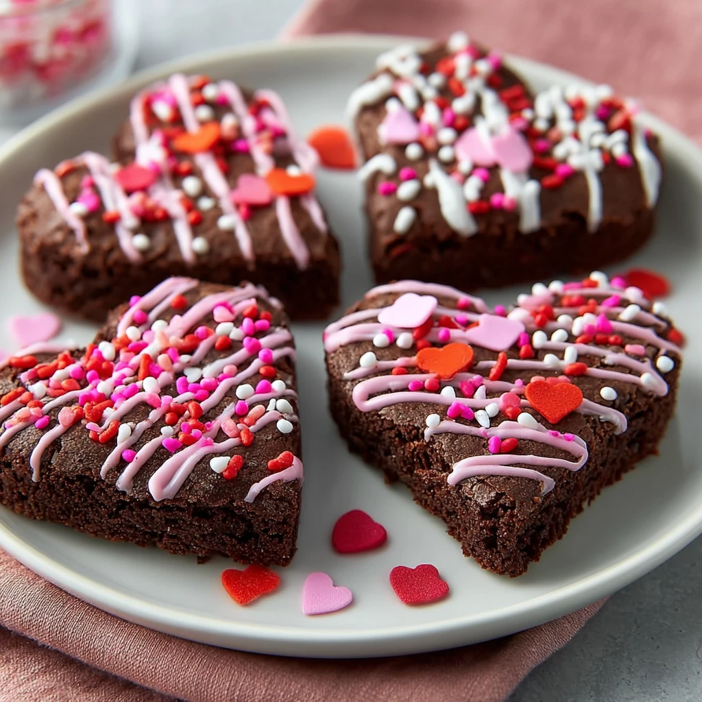 Valentines Day Heart Shaped Brownies Recipe Sweethearts