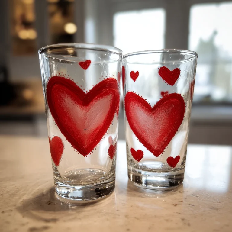 Valentines Drinking Glasses Charming Ideas Craft