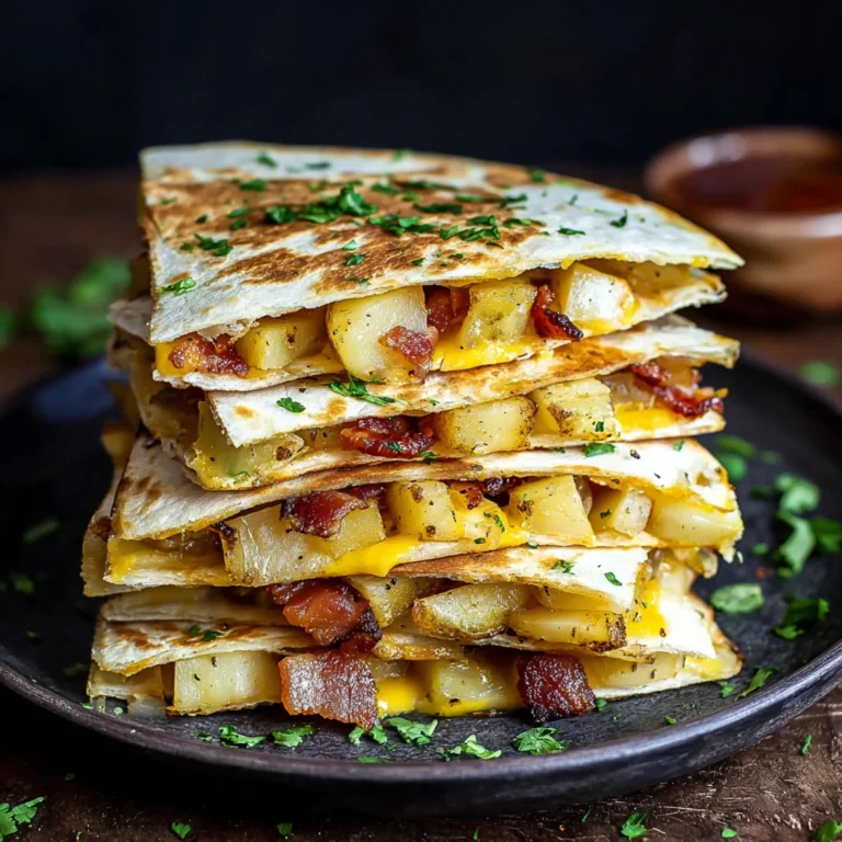 Vegan Breakfast Quesadilla Smoky Bacony Potatoes Delight