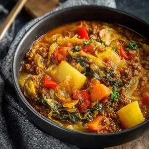 African Cabbage Beef Stew