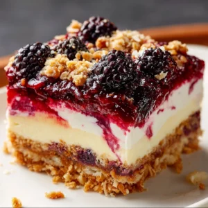 Blackberry Pretzel Dessert
