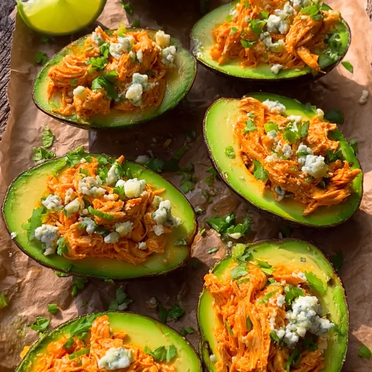Buffalo Chicken Stuffed Avocados