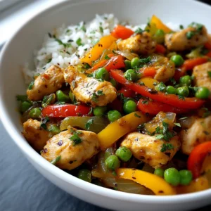 Buttery Garlic Chicken Stir-Fry with Creamy Bell Pepper Sauce