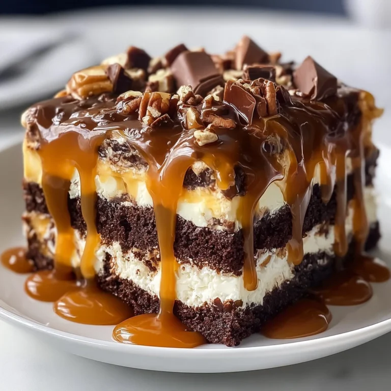 Caramel Turtle Poke Cake